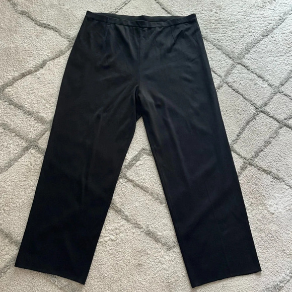 Ming Wang black wide leg pull on pants high rise 3X - Picture 1 of 6